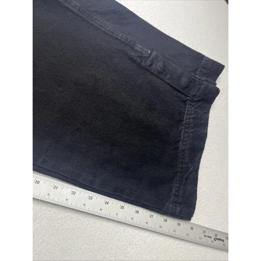 We The Free Benji Relaxed Wide Leg Button Hem Black Denim Jeans 27